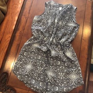 Gap Pintuck Tie-Waist Shirtdress Grey